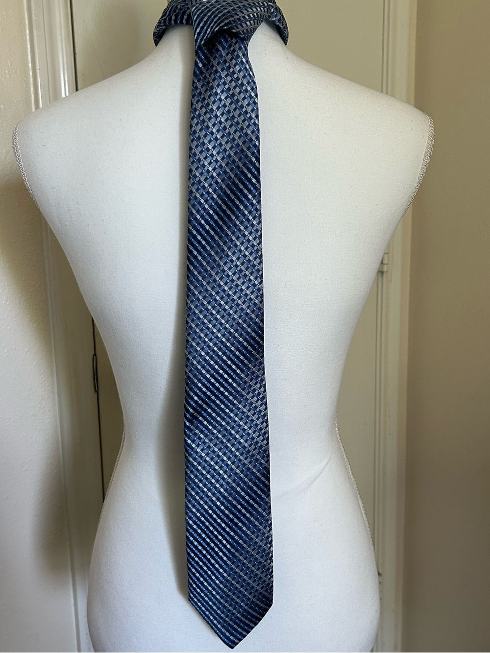 BESPOKE- Classic Blue Patterned Men's Tie
